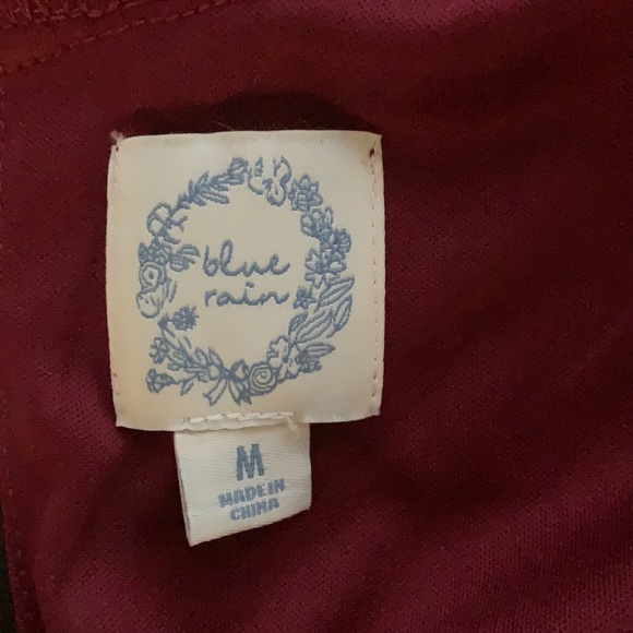 Burgundy high neck dress - medium - Picture 3 of 4